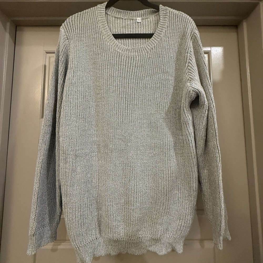 Amazon Gray Women's Crew Neck Sweater